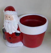 Ghiveci ceramica Moș Crăciun pentru decor de Crăciun